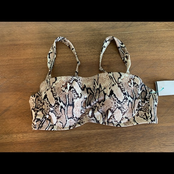 Shade and Shore Snake Skin Bikini Top NEW - Picture 1 of 2
